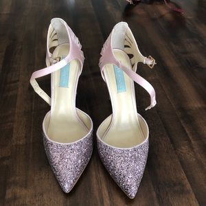 Blue by Betsey Johnson Blush Glitter Heels